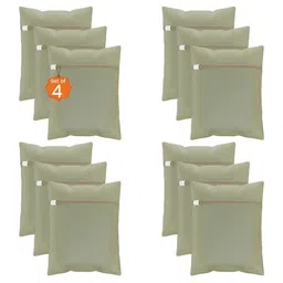 Kuber Industries 12-Pcs Beige Reusable Rectangular Durable Laundry Bags With Zipper-54