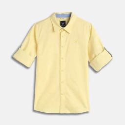 Allen Solly Boys Yellow Cotton Shirt-picture-25