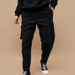 Kappa Black Relaxed Fit Sports Trackpants-picture-35