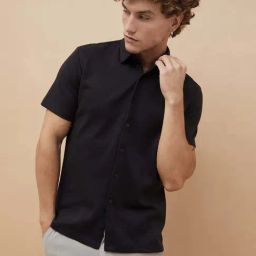 Fame Forever By Lifestyle Black Cotton Regular Fit Shirts-image-63