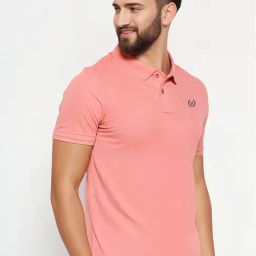 Vimal Jonney Pink Regular Fit Solid Polo T-Shirt-image-50