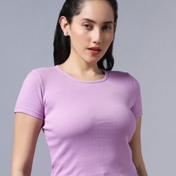 Converse Round Neck Ribbed Cotton T-shirt-image-32