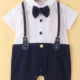 Mark & Mia Infant Boys Romper With Bow & Suspender-11
