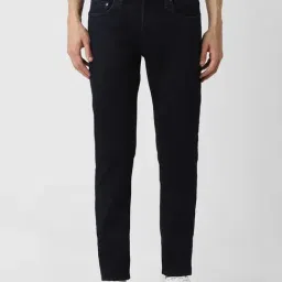 Peter England Black Cotton Regular Fit Jeans-picture-3