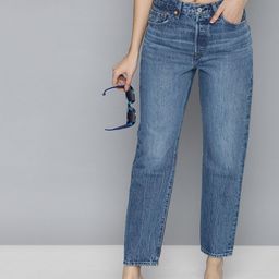 Levis 501 Pure Cotton Tapered Fit High-Rise Heavy Fade Cropped Jeans-image-41