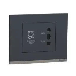 Schneider Unica Pure Volcanic Grey Shaver Socket, UNSSHAVER_GY-42