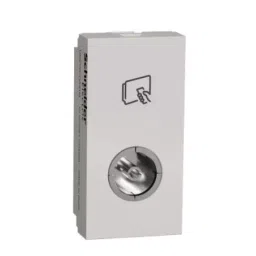 Schneider Unica Pure 1 Module Polar White Coaxial TV Socket, UNSTVCOAX1M_WE (Pack of 20)-10