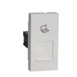 Schneider Unica Pure 1 Module Polar White RJ 45 with Shutter, UNSRJ45_1M_WE (Pack of 20)-16
