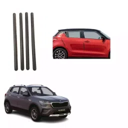 SPREADX Plastic Stylish Car Bendable Door & Bumper Guard Long Length Universal fit Black Colour Suitable for Skoda Kushaq (Set of 4 Pcs)-picture-24