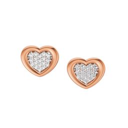Sparkles Lab Grown Diamond 0.08 Carat Heart Shape Earrings 14Kt Rose Gold-image-58