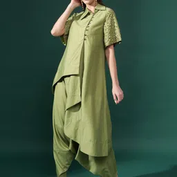 AAKAAR Embellished Shirt Collar Tunic & Trousers Co-Ords-image-23