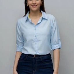 PURYS Blue Casual Shirt-image-35