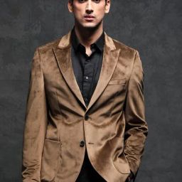 Rare Rabbit Brown Slim Fit Solid Blazer-picture-30