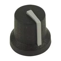 MULTICOMP PRO Knobs SOFT TOUCH KNOB, RUBBER, BLK/GRY, 16.2MM, MC170844BR-16
