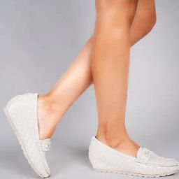 The White Pole Women's White Casual Loafers-image-49