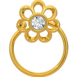 Kisna Diamond & Gold Jewellery 18k Gold & Diamond TalaNosepin for Women-image-31