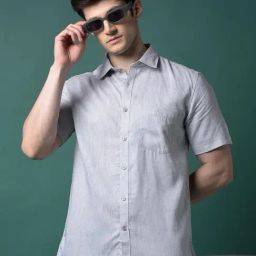 Crimsoune Club Grey Slim Fit Shirt-image-53