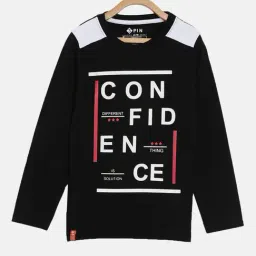 3PIN Boys Black Cotton Printed T-Shirt-picture-5
