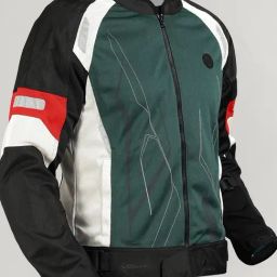 Royal Enfield Dark Green Polyester Regular Fit Colorblock Jacket image 5