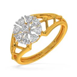 Kisna Diamond & Gold Jewellery Livia 14k (585) Diamond & Gold Ring For Women-image-12