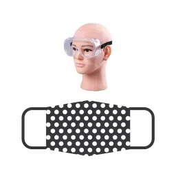 ORILEY GC-002021 Universal Plastic Goggle with Reusable Cotton Face Mask Black-image-59