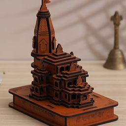 Webelkart Brown & Black Ram Mandir Ayodhya TempleShowpiece-image-15