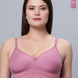 In Care Pack Of 2 Full Coverage Non Padded Seamless Pure Cotton T-shirt Bra-20