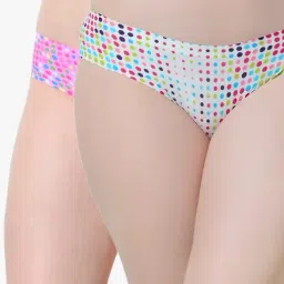 Da Intimo White & Pink Printed Bikini Panty (Pack Of 2)-image-73