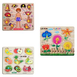 Mingkids Kids Educational   Puzzles Learning Toys Kit Board Game Set of Human Body Parts Flower & Fruits Educational Toy Pack of 3 - 24 Pieces-7