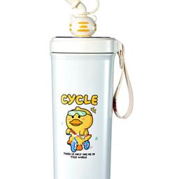 FunBlast Stainless Steel Double Wall Flask Bottle with Sipper & Straw White - 630 ml-image-35