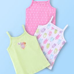 Babyhug 100% Cotton Slips Heart Print Pack of 3 - Multicolour-image-60