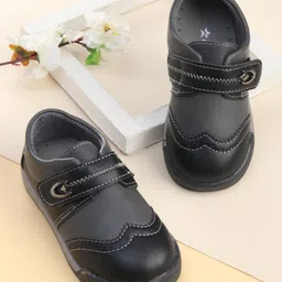 Cute Walk by Babyhug Party Shoes with Velcro Closure - Black-picture-21