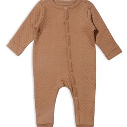 My Milestones Full Sleeves Solid Quilted Romper - Brown-image-39