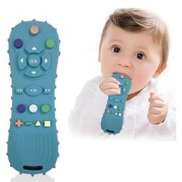 Tony Stark Remote Silicone Baby Teether for Teething Gums, Teether for 3+ Months Baby, Helps Biting Skills Development, Colour & Shape Recognition, Food Grade Silicone, Teething Toy for Infants, Babies, and Toddlers (Blue)-4