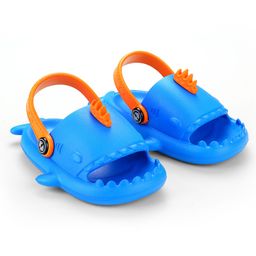 HOPPA SWEDEN Fish Designed Slingback Clogs - Royal Blue & Orange-image-17
