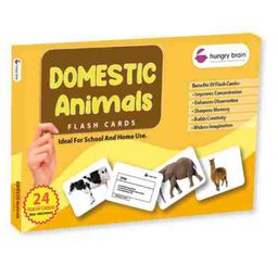 Hungry Brain Domestic Animals 24 Flash Cards - Multicolor-image-4