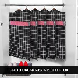Aura Black Set of 6 Regular Multi-Utility Organisers image 3