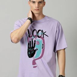 SLOWLORIS Men Graphic Printed Round Neck Oversized T-shirt-image-46