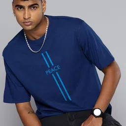 Moda Rapido Men Typography Printed Round Neck Cotton Relaxed Fit T-shirt-picture-45