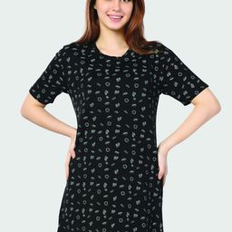 Juliet Women Abstract Printed Cotton A-Line Above Knee Dress-image-102