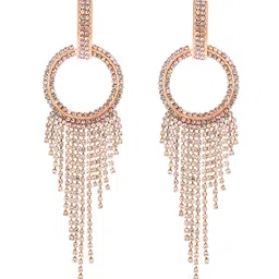 Yellow Chimes Gold-Toned Contemporary Drop Earrings image 2