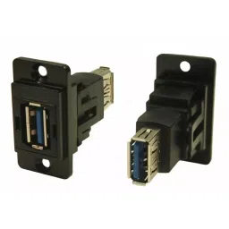 RS PRO Straight Panel Mount USB Connector 2 Port Type A to A, 2354749-image-83