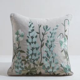 Westside Home Mint Floral Embroidered Cushion Cover-image-21