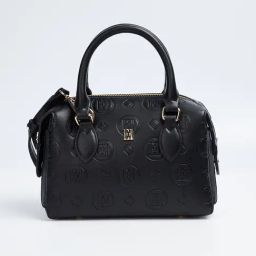 Elle Black Textured Sling Handbag-image-49