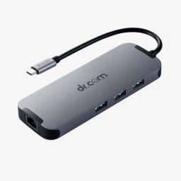 Dr.Com DCH-800 8-in-1 Aluminium USB Hub Adapter with USB C Charging (Grey)-image-4