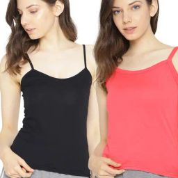 Lady Lyka Multicolor Cotton Camisole (Pack Of 2)-picture-43