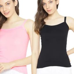 Lady Lyka Multicolor Cotton Camisole (Pack Of 2)-picture-35