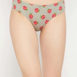 Clovia Cotton Pack of 3 Low Waist Printed Thong with Inner Elastic image 2