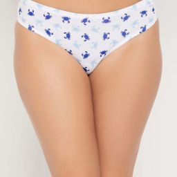 Clovia Cotton Pack of 3 Low Waist Printed Thong with Inner Elastic image 2