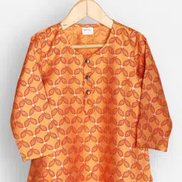 Fabindia Kids Rust Printed Kurta-11